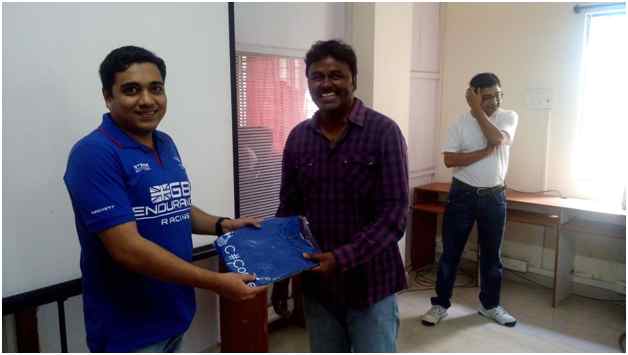 Prize given by Akshay Patel